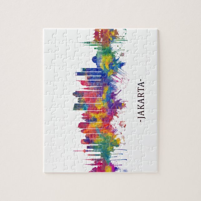 Jakarta Indonesia Skyline Jigsaw Puzzle (Vertical)