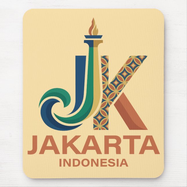 Jakarta Indonesia Southeast Asia Mouse Pad (Front)