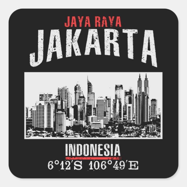 Jakarta Square Sticker (Front)