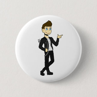 "Jake" cool guy in leather jacket 6 Cm Round Badge