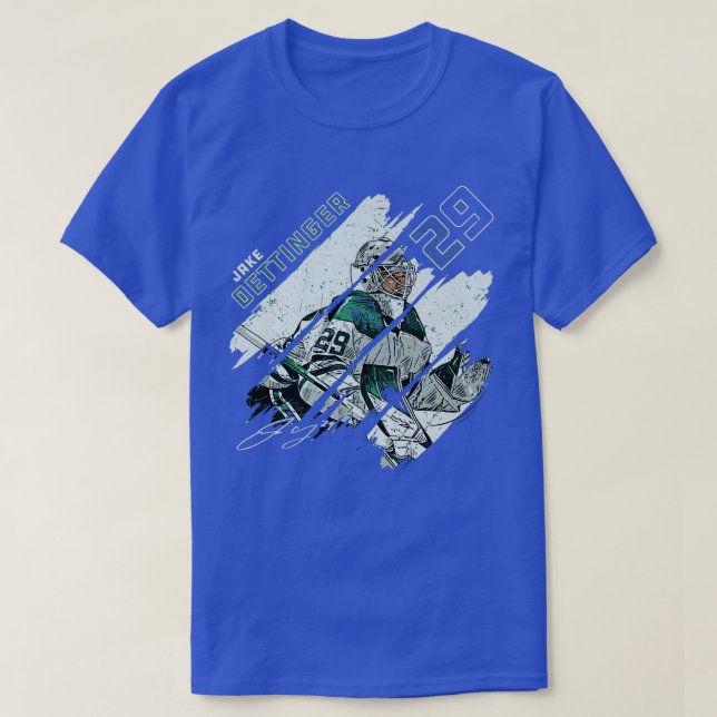 Jake Oettinger Dallas Stripes TShirt 1 (Design Front)
