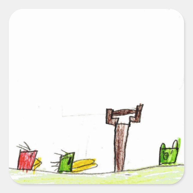 Jake: Square Sticker (Front)