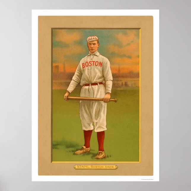 Jake Stahl Red Sox Baseball 1911 Poster (Front)