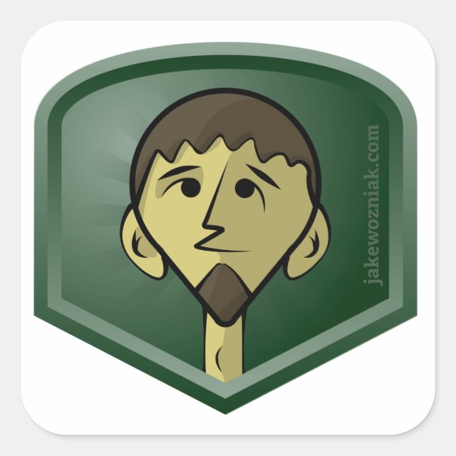 JakeWozniak.com Square Sticker (Front)