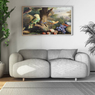 Jakob Bogdani Birds and Fruit in a Landscape Canvas Print