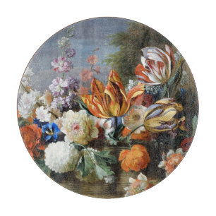 Jakob Bogdani Tulips Peonies and other Flowers   Cutting Board