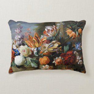 Jakob Bogdani Tulips Peonies and other Flowers     Decorative Cushion