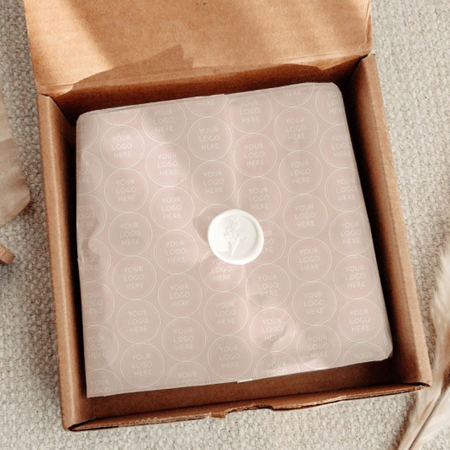 JALAINE Modern Blush Custom Logo Packaging Tissue Paper (Creator Uploaded)