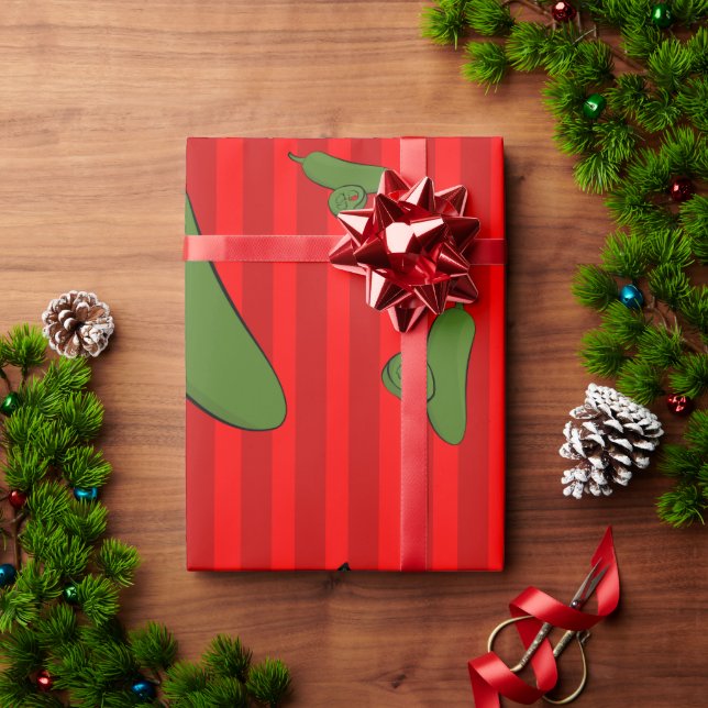Jalapeno Illustration Wrapping Paper (Holiday Gift)