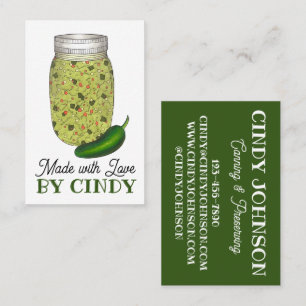 Jalapeno Jalapeño Hot Pepper Relish Made Canned By Business Card
