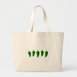 Jalapeno (Jalapeño) Peppers Logo Large Tote Bag