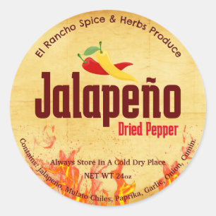 Jalapeño Package Custom Label Sticker