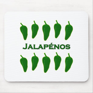 Jalapeno Peppers (titled) Mouse Pad
