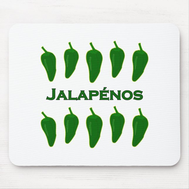 Jalapeno Peppers (titled) Mouse Pad (Front)