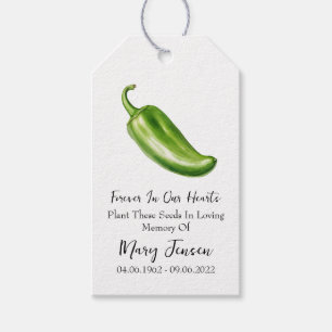 Jalapeno Seed Packet Memorial Funeral Gift Tags