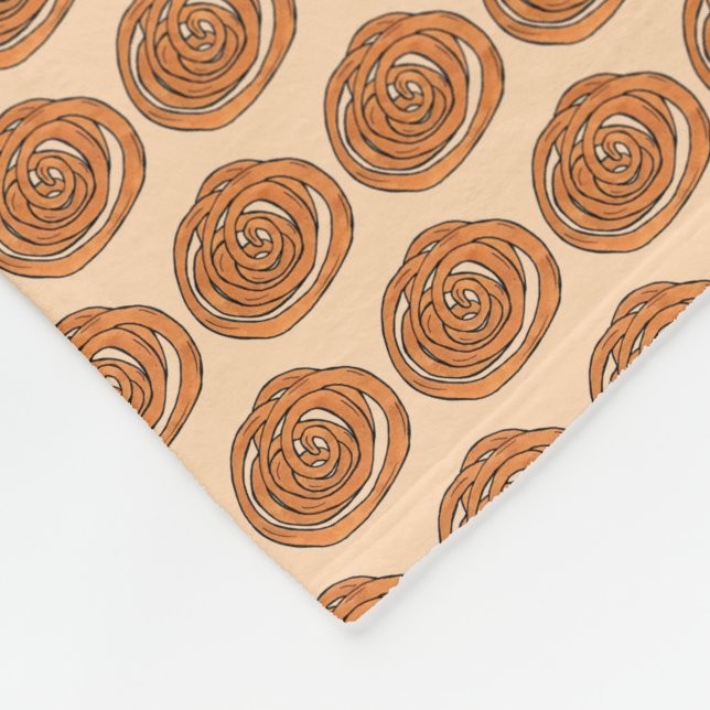 Jalebi South Asian Indian Mithai Sweet Snack Food Fleece Blanket (Corner)