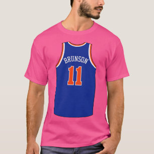 Jalen Brunson New York Jersey Blue Qiangy T-Shirt