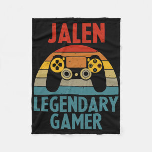 Jalen Gift Name Personalised Funny Gaming Geek Bir Fleece Blanket