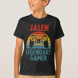 Jalen Gift Name Personalised Funny Gaming Geek Bir T-Shirt