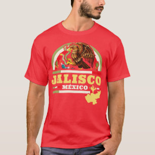 Jalisco Mexico Mapa Bandera Mexicana Mexican State T-Shirt