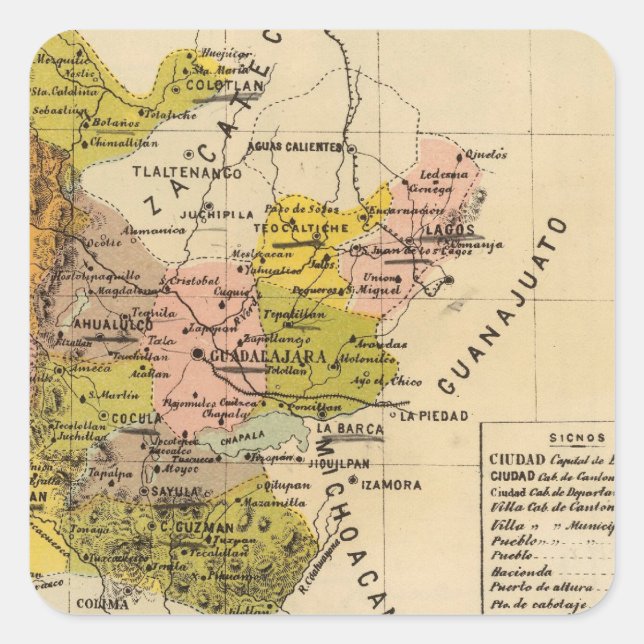 Jalisco, Mexico Square Sticker (Front)