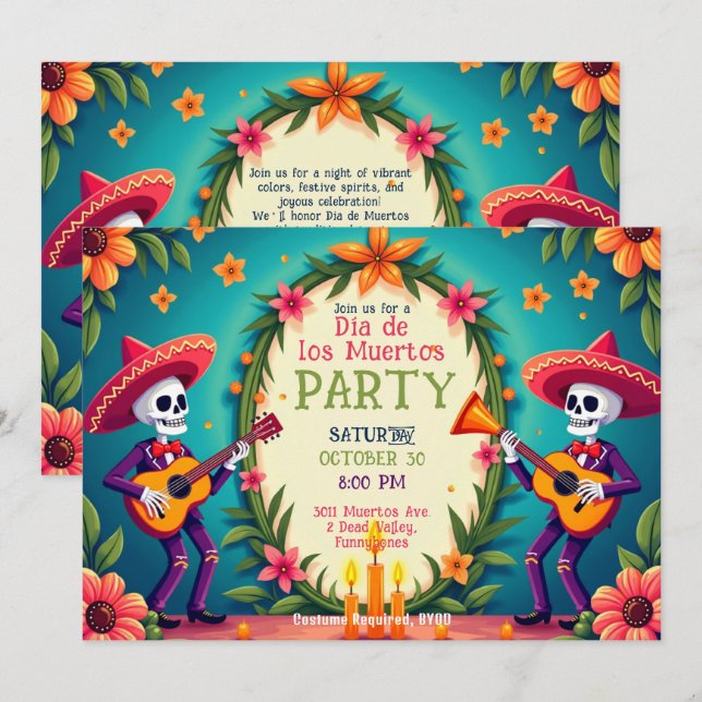 💀 Jam & Marigolds Invitation (Front/Back)