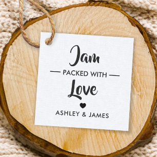 Jam Packed With Love Gift Tags, Wedding Tag, Kraft Favour Tags