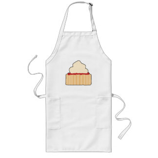 Jam Scone with Cream Topping. Long Apron