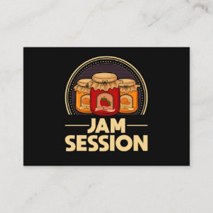 Jam Session Music Pun Jelly Lover Business Card