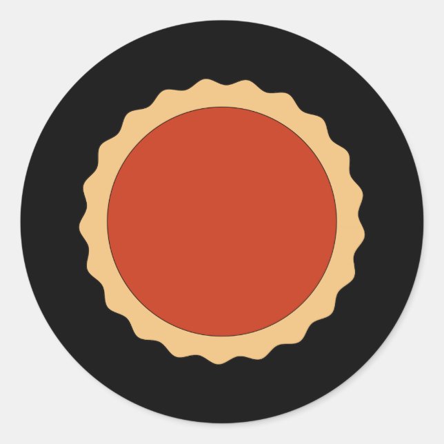 Jam Tart. Strawberry Red. Classic Round Sticker (Front)