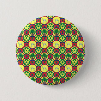 Jamahiri ® Libya | Africa Pattern 6 Cm Round Badge