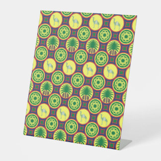 Jamahiri ® Libya | Africa Pattern Pedestal Sign