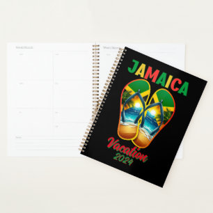 Jamaica 2024 Flip Flop Vacation Tropical Beach Planner