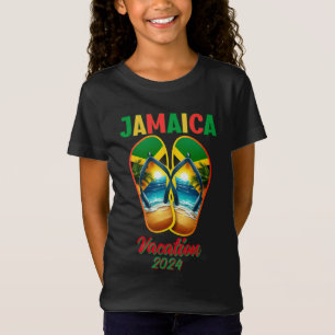 Jamaica 2024 Flip Flop Vacation Tropical Beach  T-Shirt