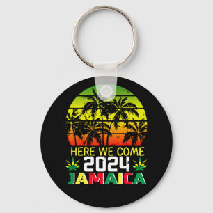 Jamaica 2024 Here We Come Circle Key Ring