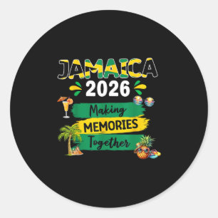Jamaica 2026 Vacation Trip Matching Family Squad G Classic Round Sticker