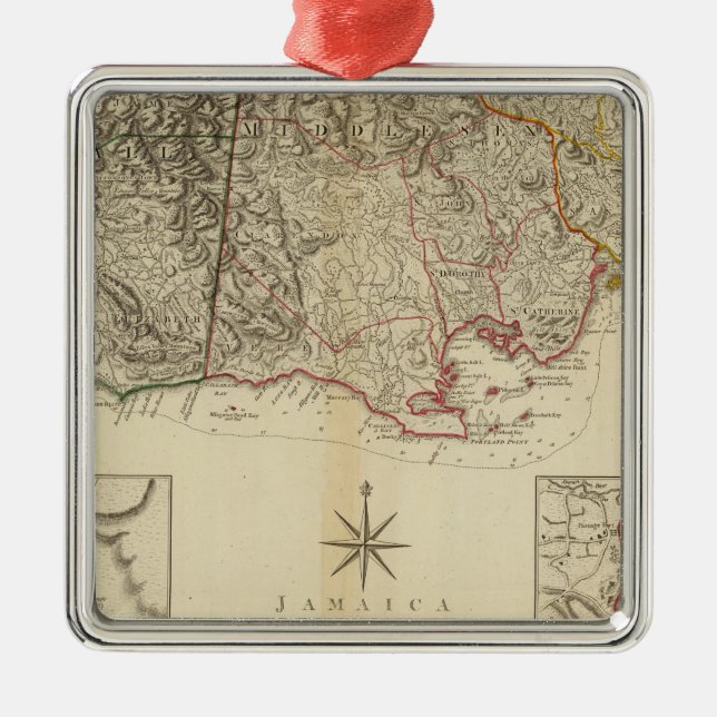 Jamaica 4 metal tree decoration (Front)