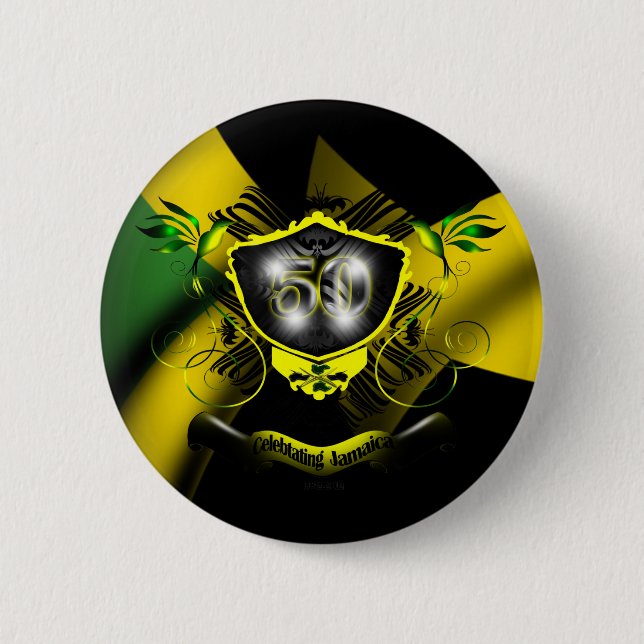 Jamaica 50 Celebration Button (Front)