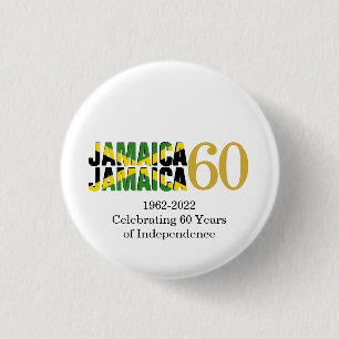 JAMAICA 60th Anniversary Independence 3 Cm Round Badge