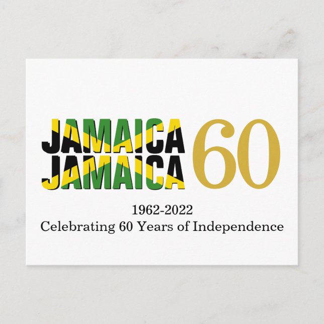 JAMAICA 60th Anniversary Independence Postcard (Front)