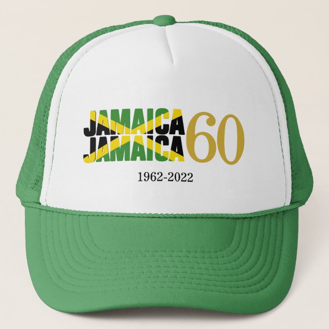 JAMAICA 60th Anniversary Independence Trucker Hat (Front)