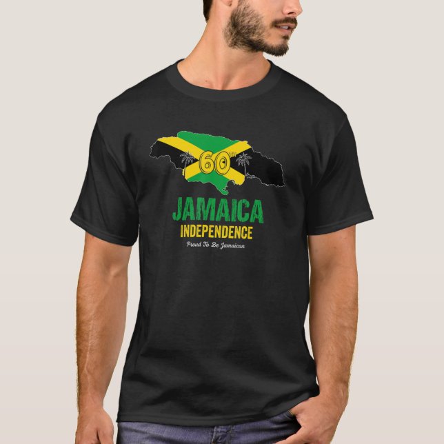 Jamaica 60th Celebration Independence Proud Jamaic T-Shirt (Front)
