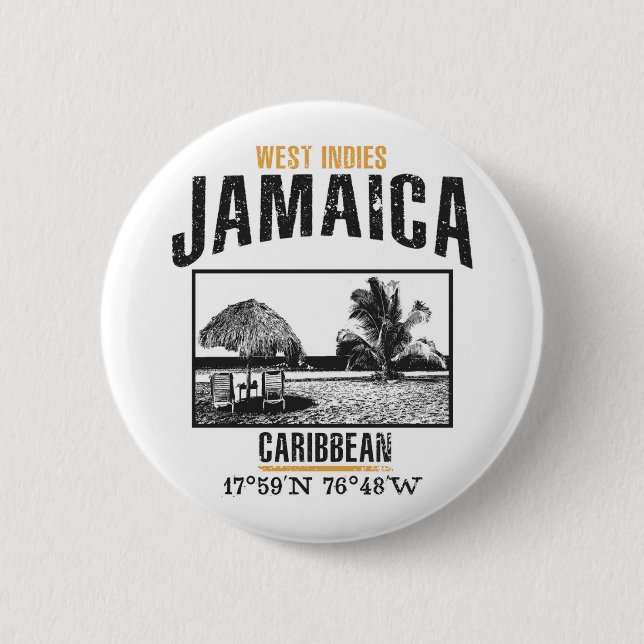 Jamaica 6 Cm Round Badge (Front)