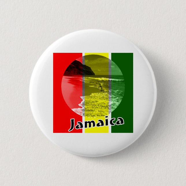 Jamaica 6 Cm Round Badge (Front)