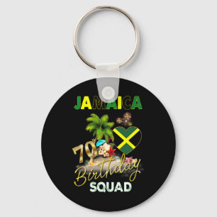 Jamaica 70th Birthday Crew 70 Year Old Girls Trip Key Ring