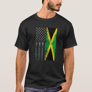 Jamaica American Grows Jamaican Roots Carribean Pr T-Shirt