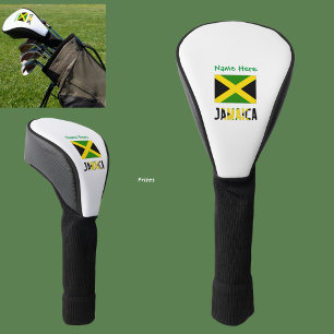 Jamaica and Jamaican Flag Green Personalisation  Golf Head Cover