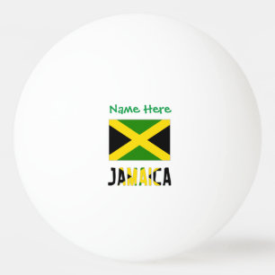 Jamaica and Jamaican Flag Green Personalisation  Ping Pong Ball