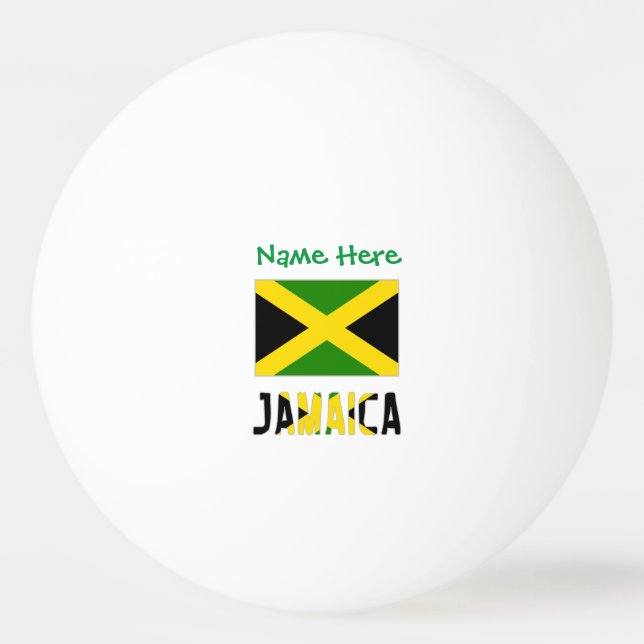 Jamaica and Jamaican Flag Green Personalisation  Ping Pong Ball (Front)