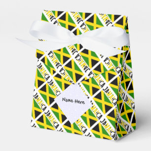 Jamaica and Jamaican Flag Tiled with Your Name Favour Box